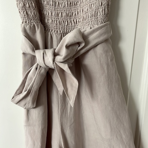 INTERMIX Belted Smocked Jumpsuit - Picture 9 of 11